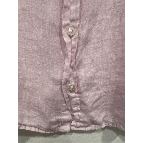 Haris Cotton Pink Linen Shirt Men's Size Small Long Sleeve Button Down READ - Picture 4 of 9